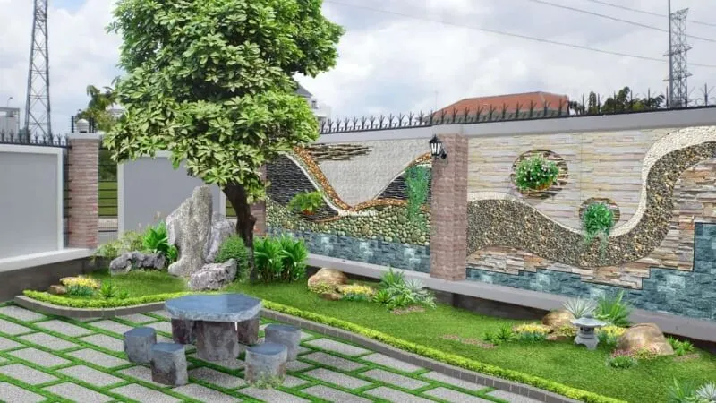 Cây cảnh trồng trước nhà