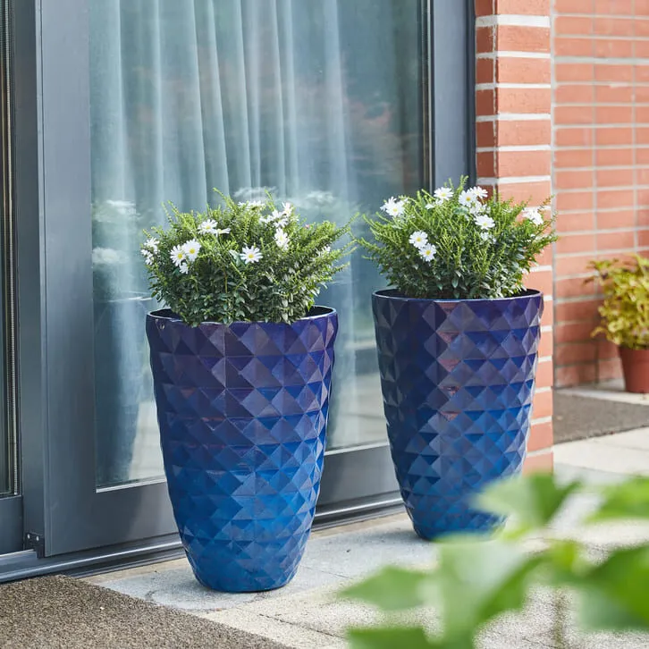 Chậu cây cảnh cỡ lớn, men xanh